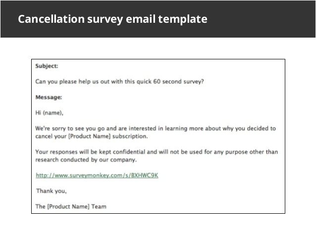 Sorry to See You Go Email Template Cancellation Survey Email Template