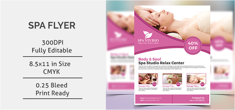 spa flyer template