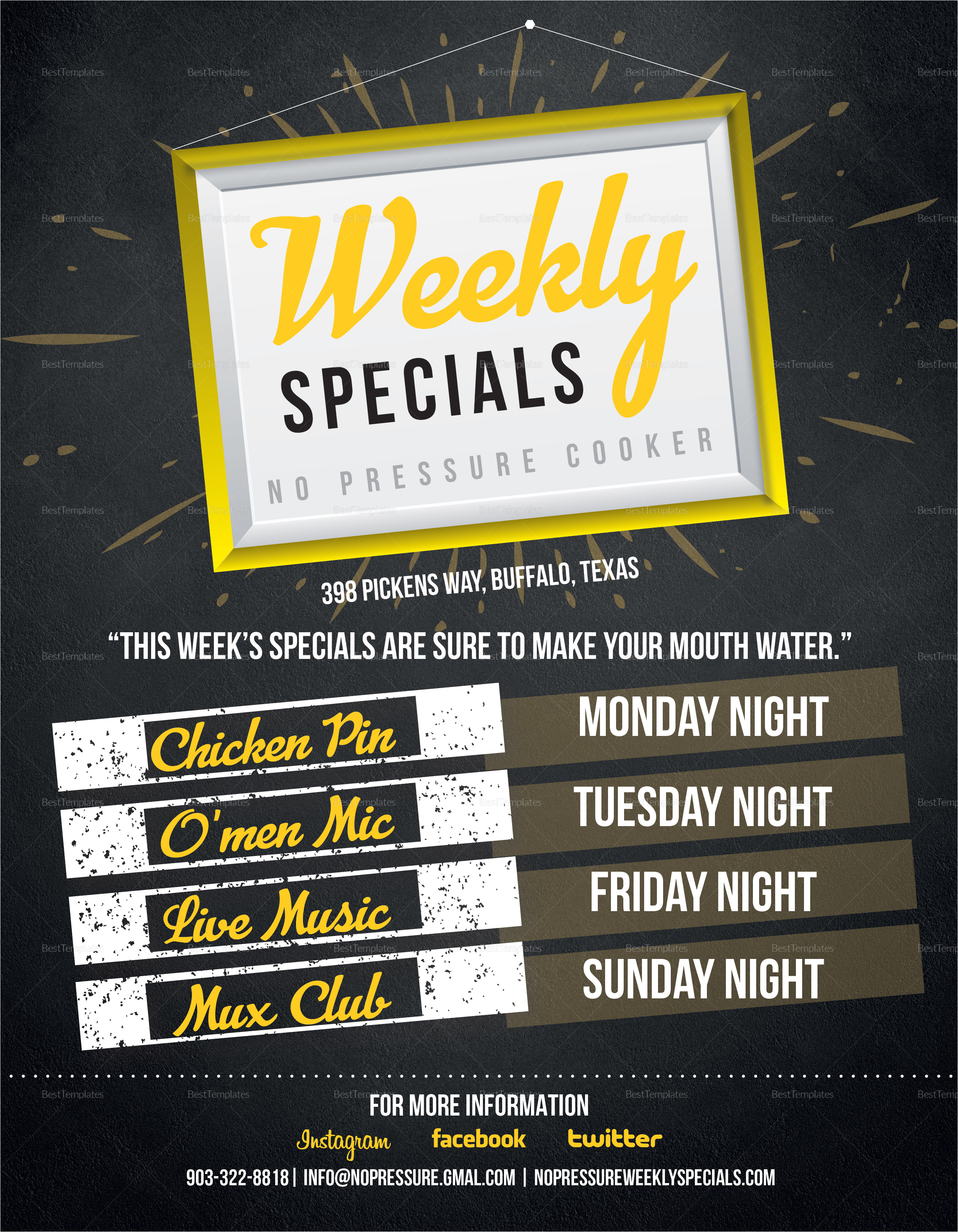 weekly special flyer