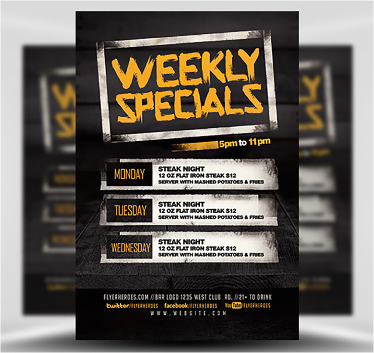 weekly specials flyer template