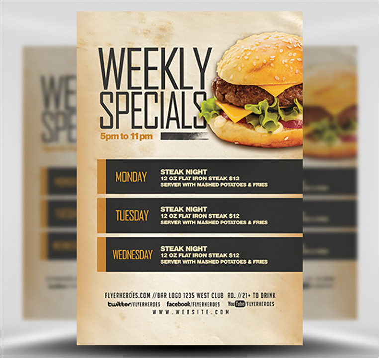 Specials Flyer Template Weekly Specials Flyer Template V2 Flyerheroes