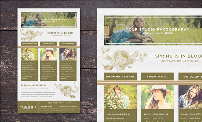 april 2014 spring email newsletter template