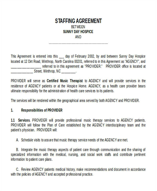 agency agreement template