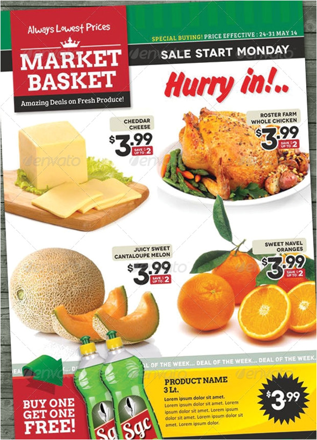 Supermarket Flyer Template Free 22 Grocery Flyer Templates Printable Psd Ai Vector