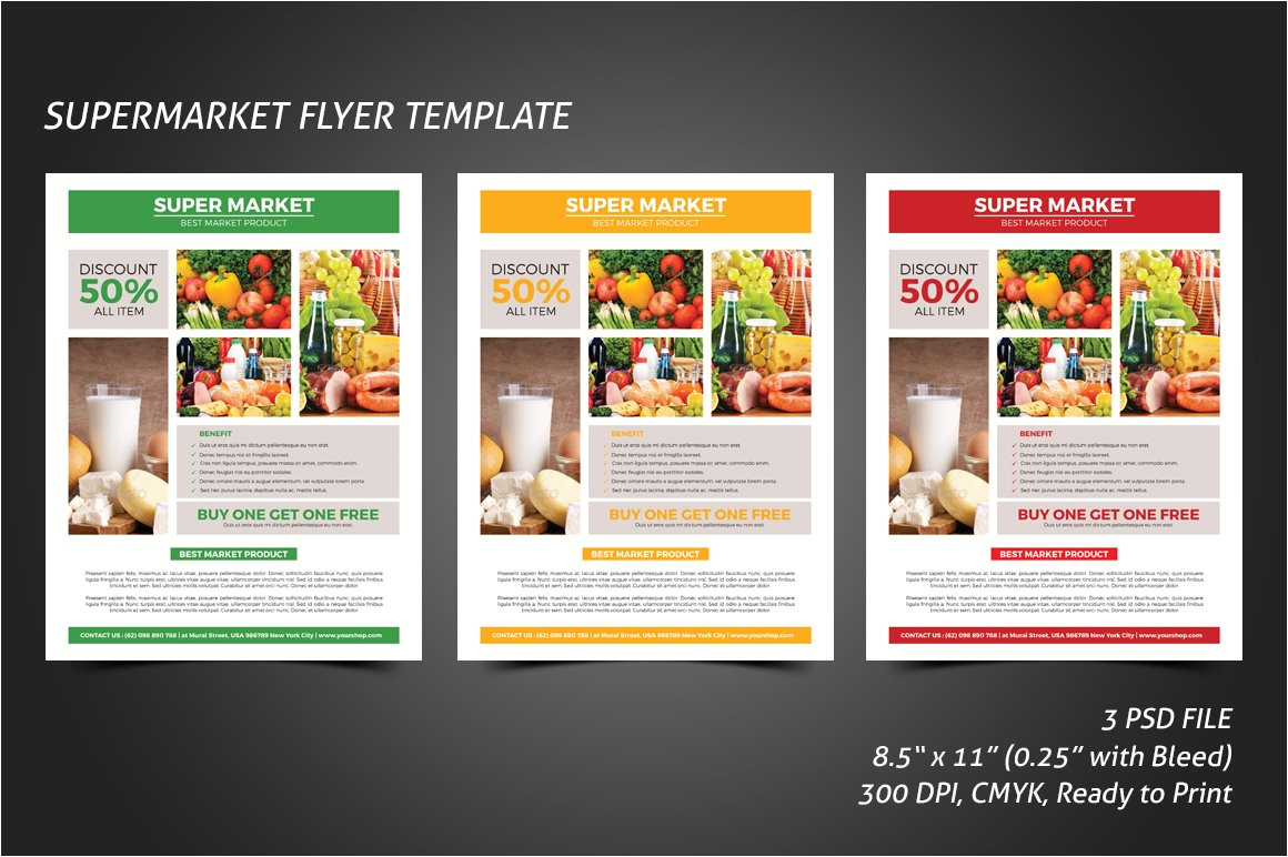 Supermarket Flyer Template Supermarket Flyer Template Flyer Templates Creative Market