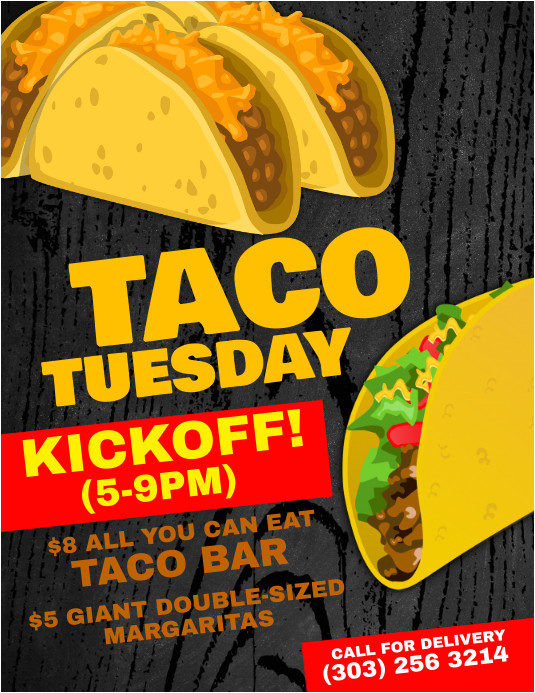 taco tuesday flyer template