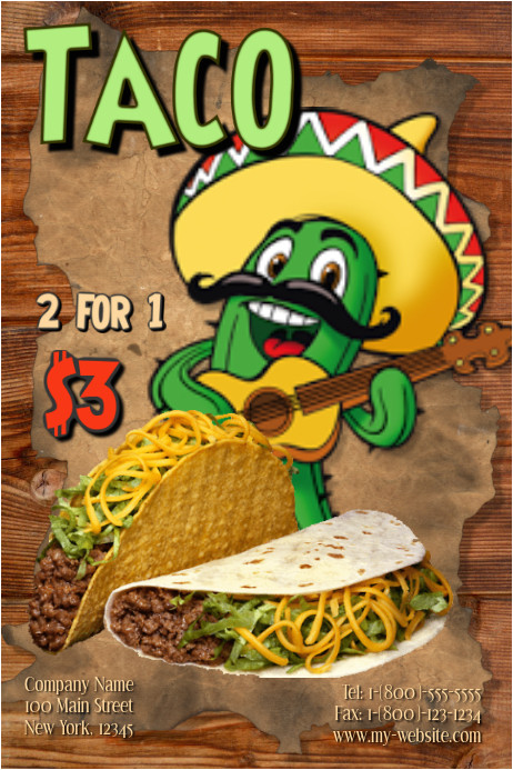 tacos flyer template