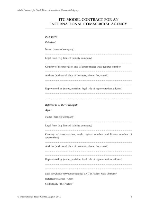 agent contract samples templates