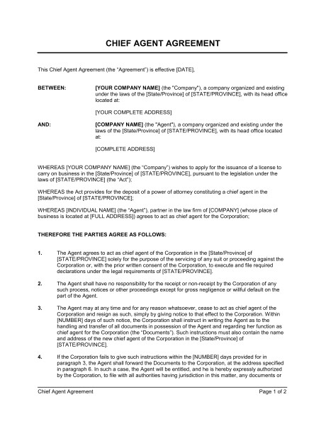 talent agent contract template