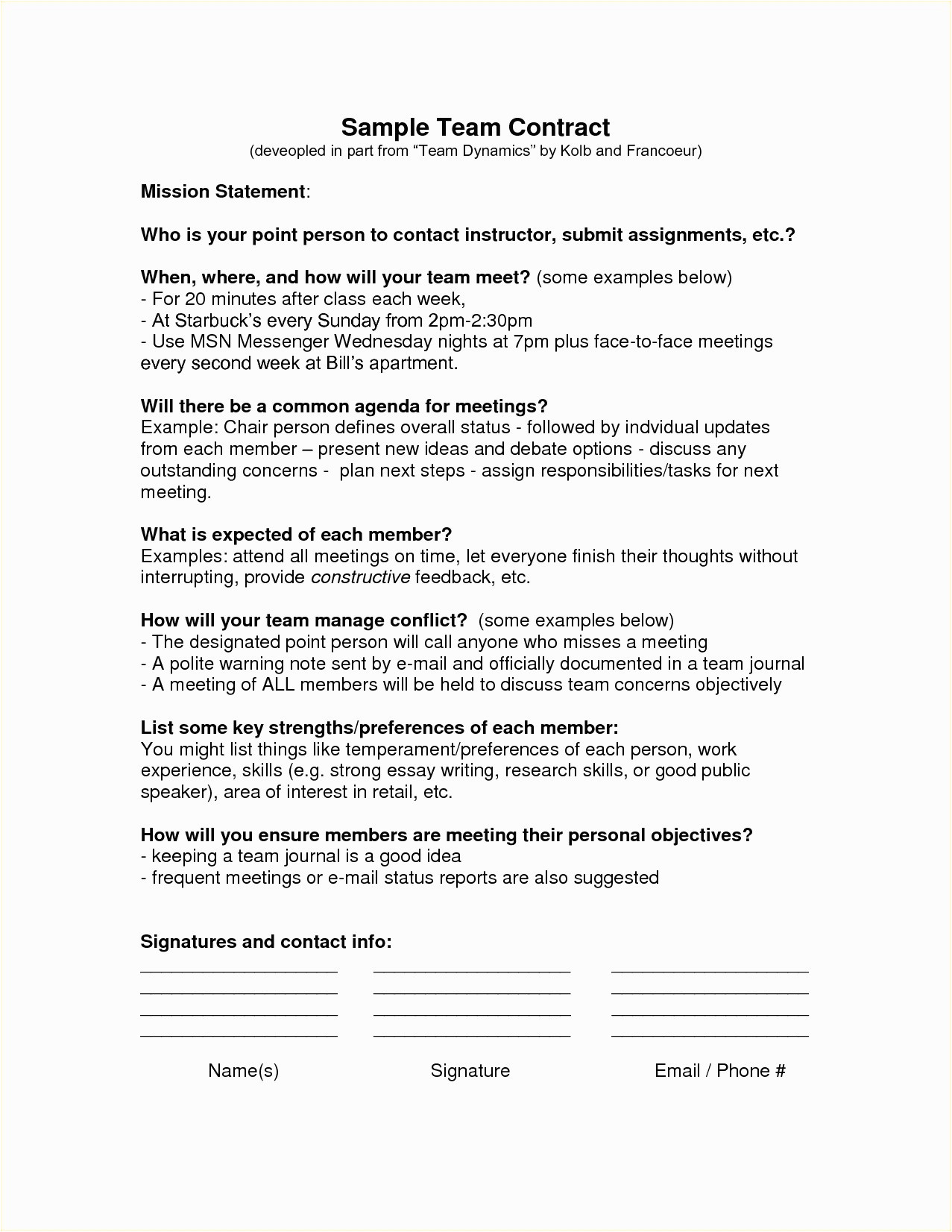 team contracts template 2
