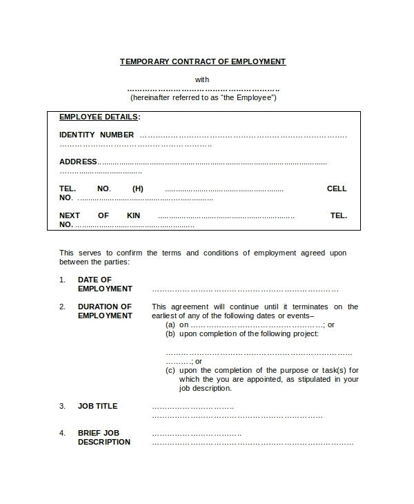 employment contract form