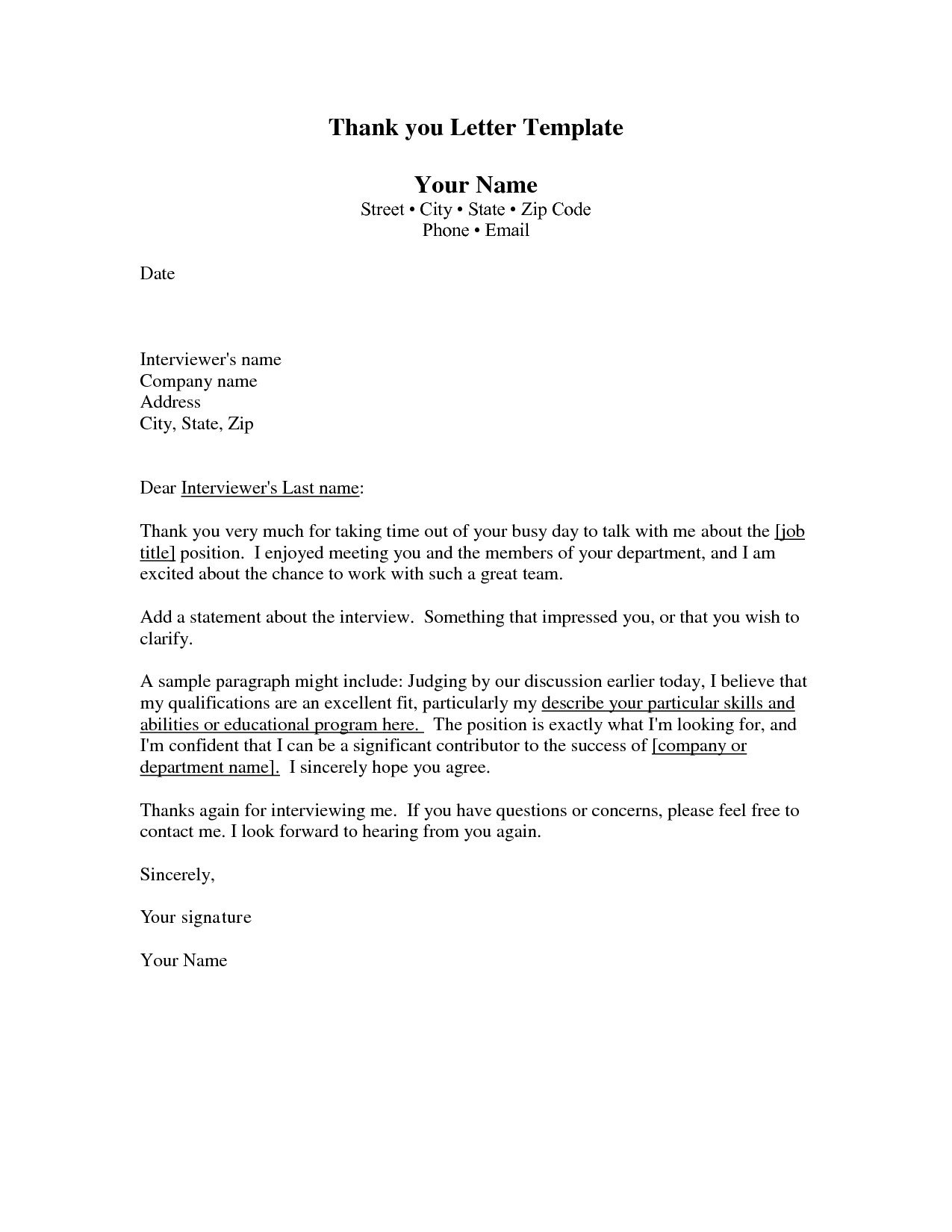 professional business thank you letter