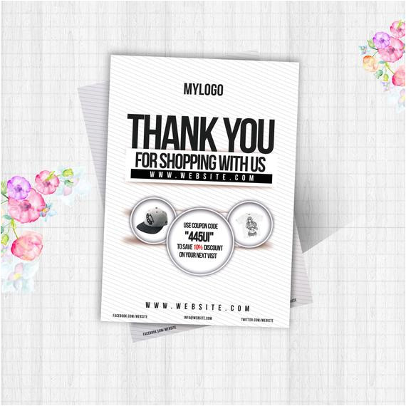 thank you flyer card template design for