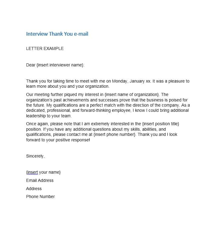 Thank You Reply Email Template 40 Thank You Email after Interview Templates ᐅ Template Lab
