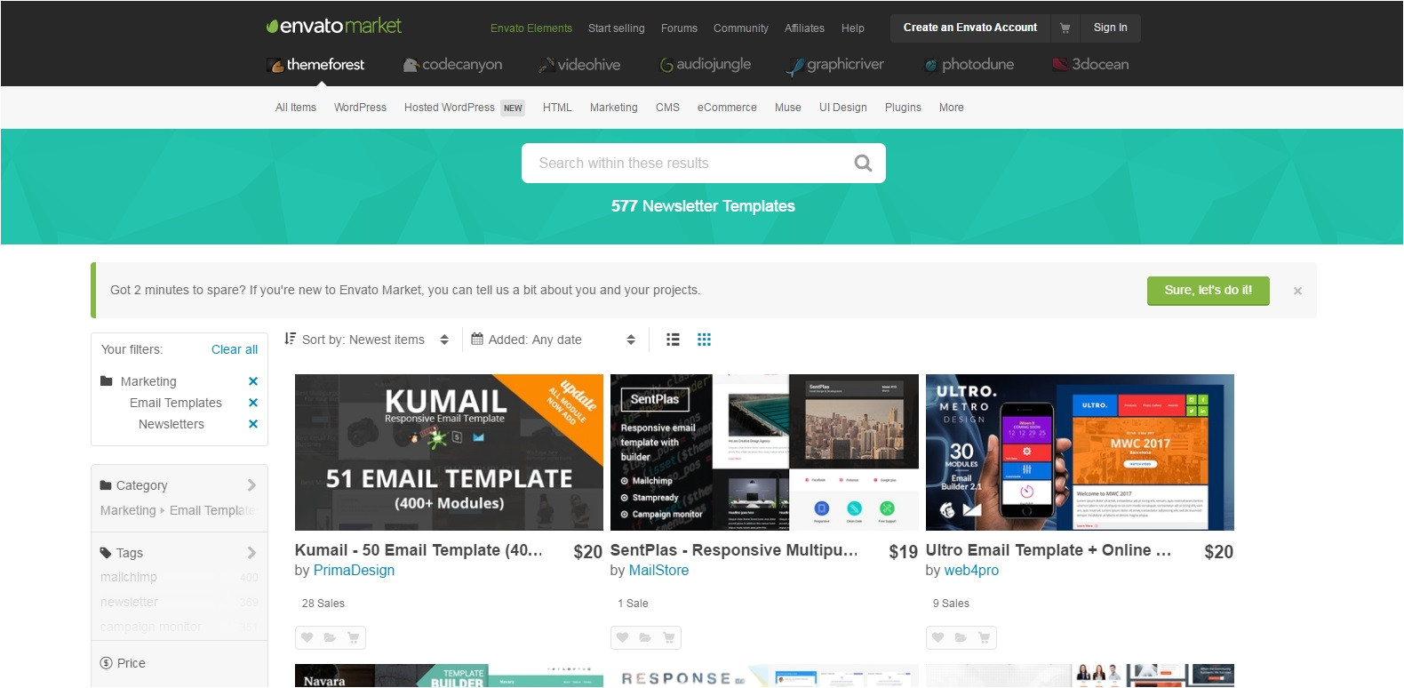 Themeforest Email Templates Free Download 2017 Best Places to Find Brilliant Email Newsletter