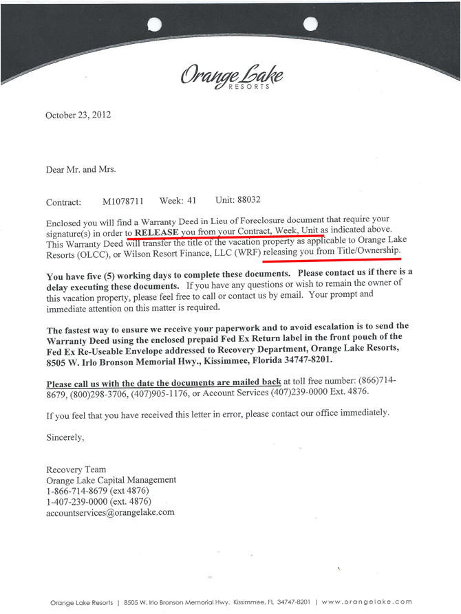 timeshare cancellation letter sample
