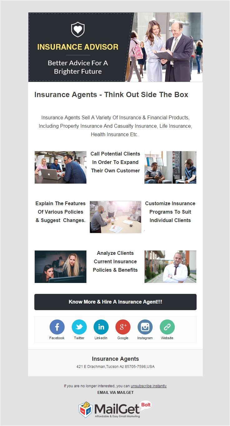 best insurance email templates