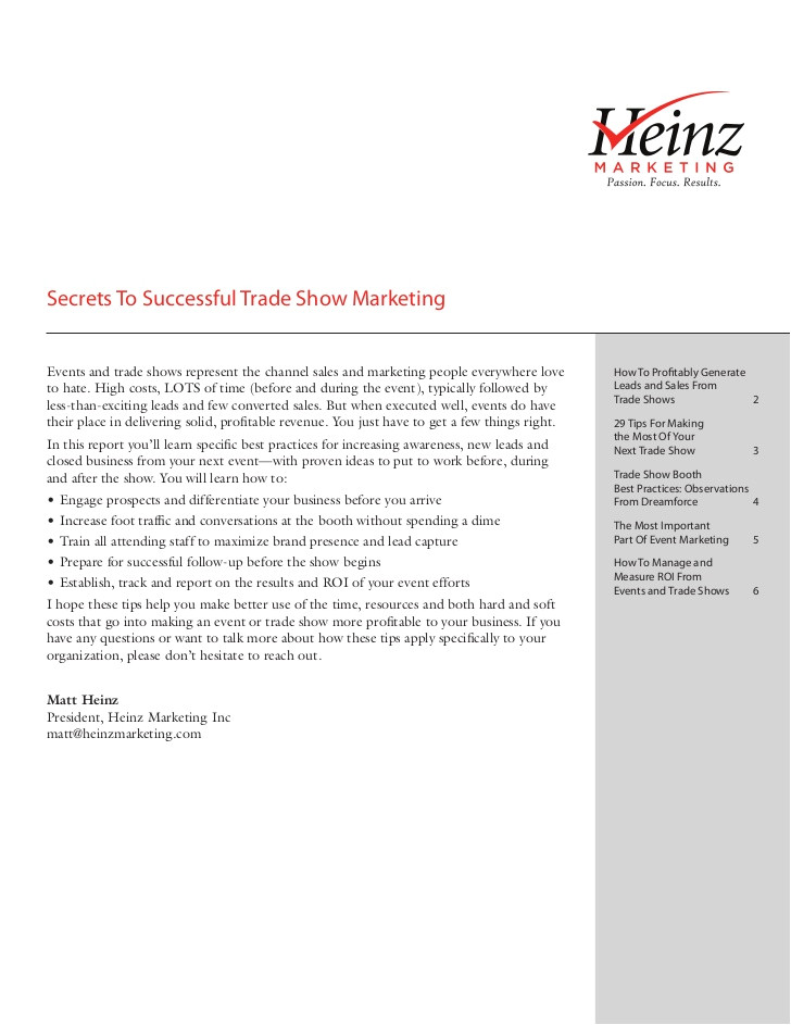 secrets to successful trade show marketing