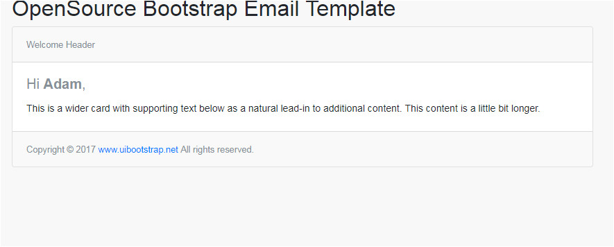 bootstrap email template