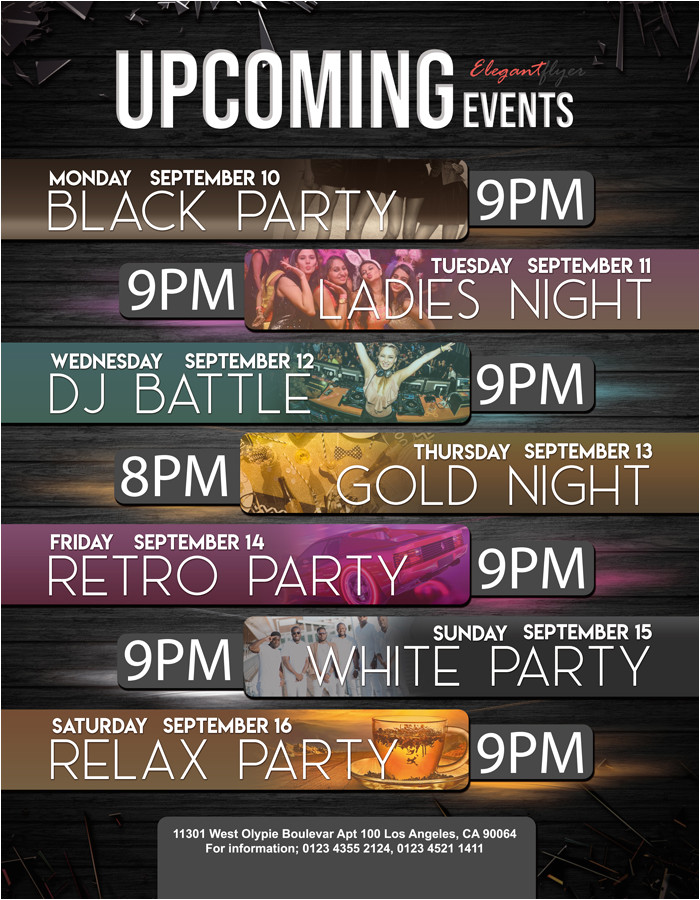 Upcoming events Flyer Template Upcoming events Free Flyer Psd Template by Elegantflyer