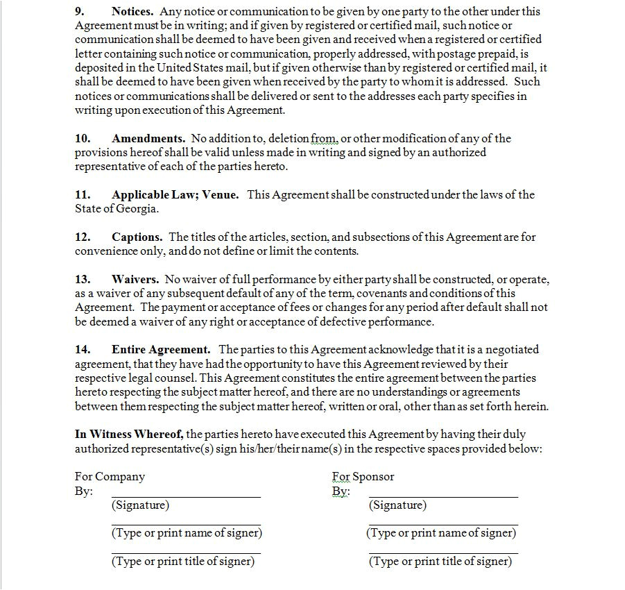 Usage Rights Contract Template Examples Logo Usage Rights Contract Permission to Use