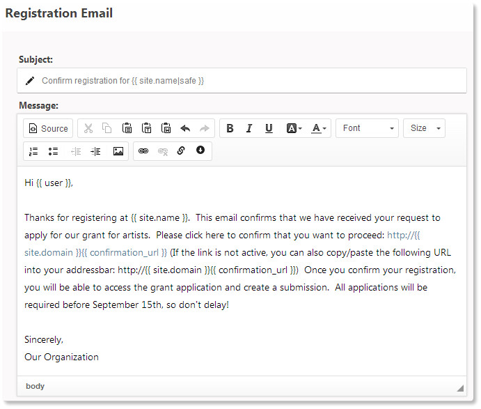 create email templates fluidreview