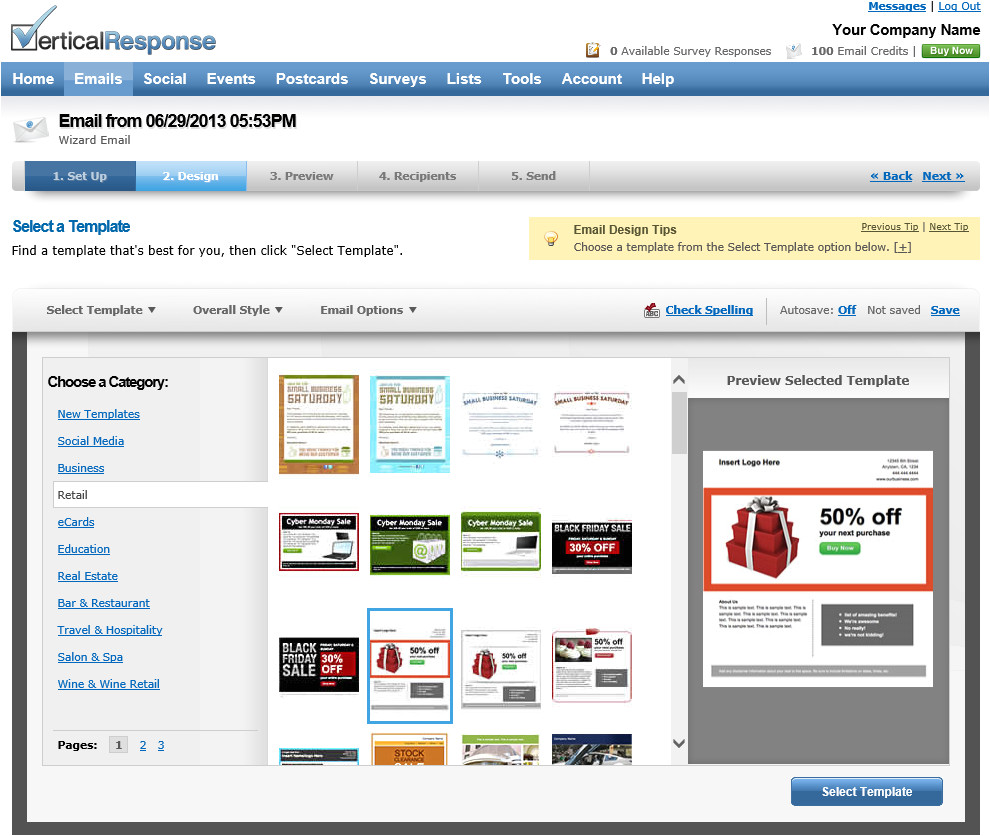 Vertical Response Email Templates Vertical Response Review Email Marketing Reviews