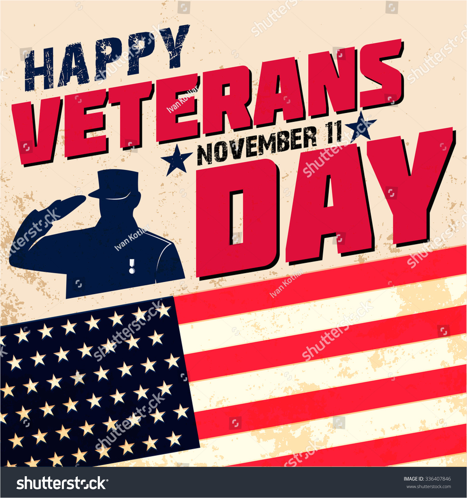 stock vector happy veterans day card template vector illustration