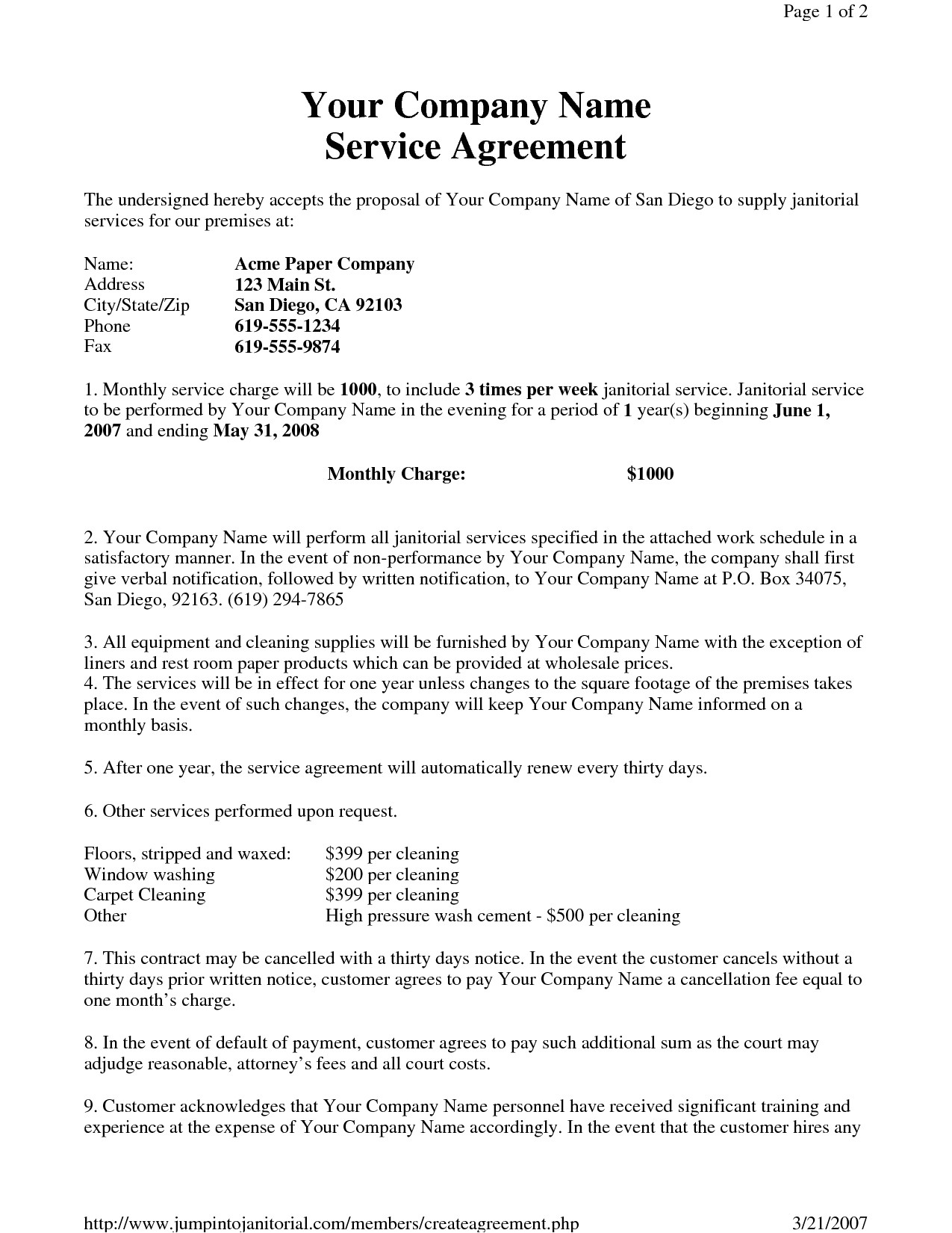 virtual assistant contract fresh janitorial service agreement