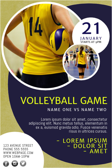 volleyball flyer template