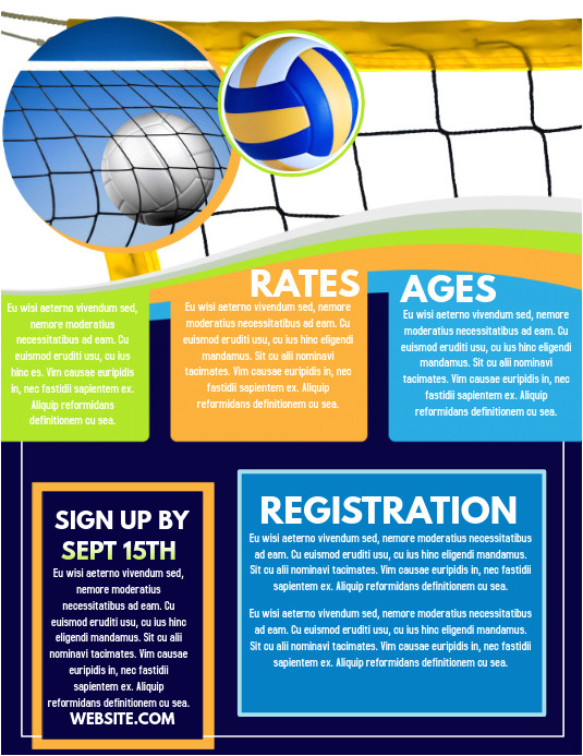 volleyball flyer template