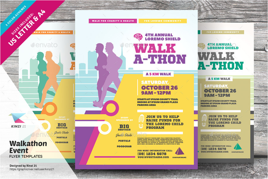 Walk A Thon Flyer Template Walkathon event Flyer Templates by Kinzi21 Graphicriver