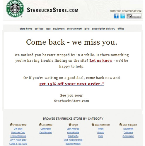We Want You Back Email Template Win Back Email Campaigns We Miss You Part 1