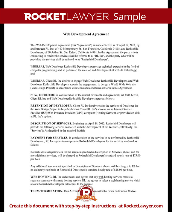 web development agreement rl
