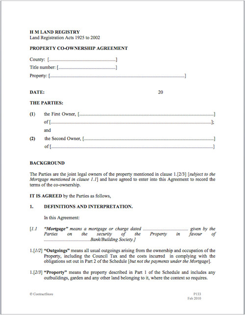 ownership agreement 2