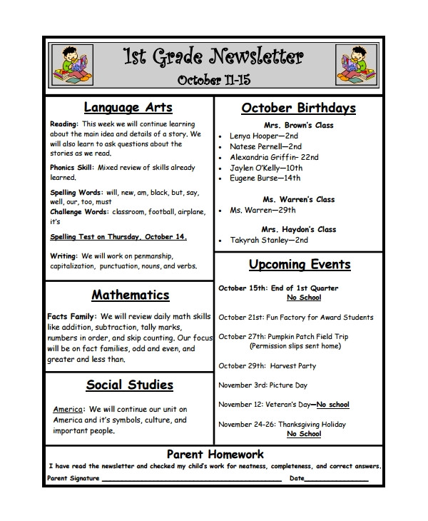 Weekly Email Newsletter Templates Sample Weekly Newsletter Template 9 Free Documents