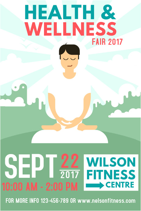 Wellness Flyer Templates Free Health and Wellness Poster Template Postermywall
