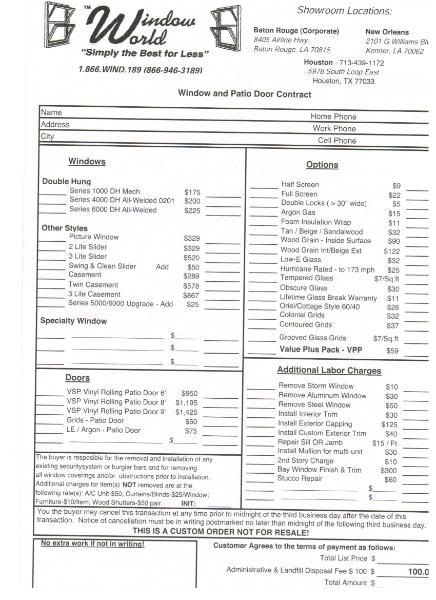 Window Installation Contract Template Windows for 189 00 Marketing Sales Contractor Talk