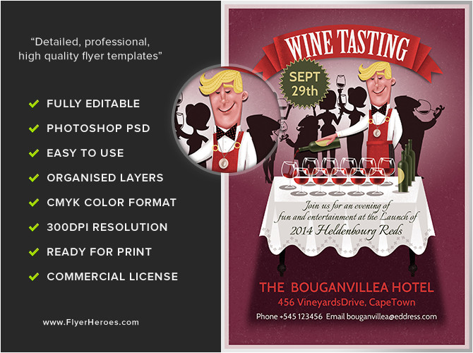 wine tasting flyer template