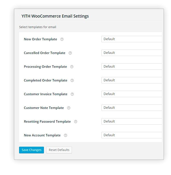 yith woocommerce email templates