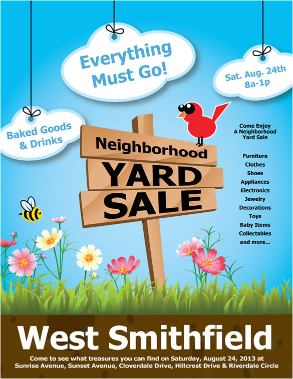 Yard Sale Flyers Free Templates 21 Best Yard Sale Flyer Templates Psd Word Eps Free