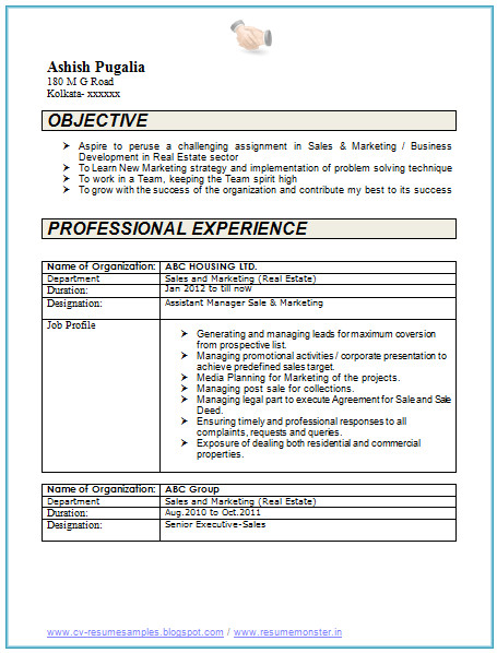 2 Year Experience Resume format In Word  williamsonga.us