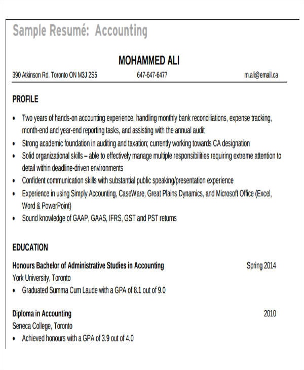 accountant resume download