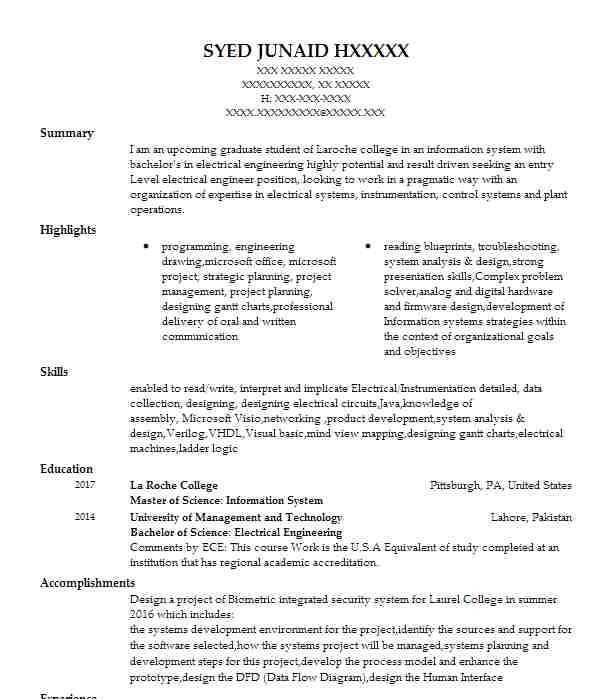 Automation Engineer Resume Automation Engineer Resume Sample Engineering Resumes