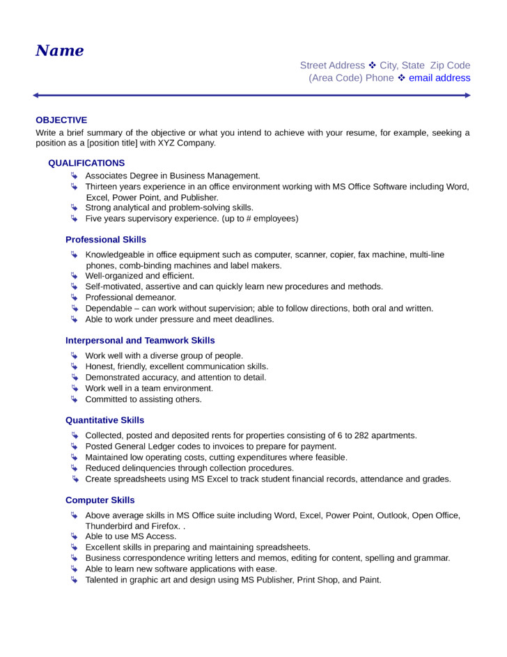 basic business manager resume templates and samples
