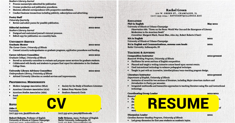 cv resume difference