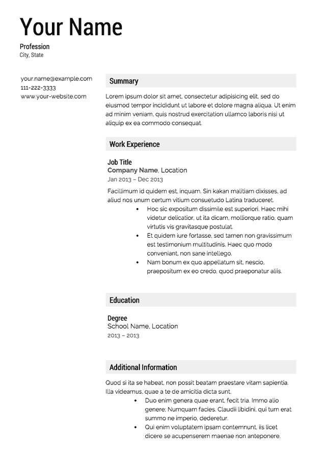 11 12 basic entry level resume template