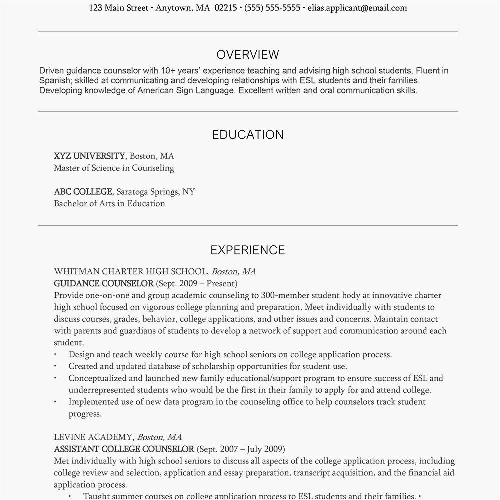 resume example with a profile section 2063159