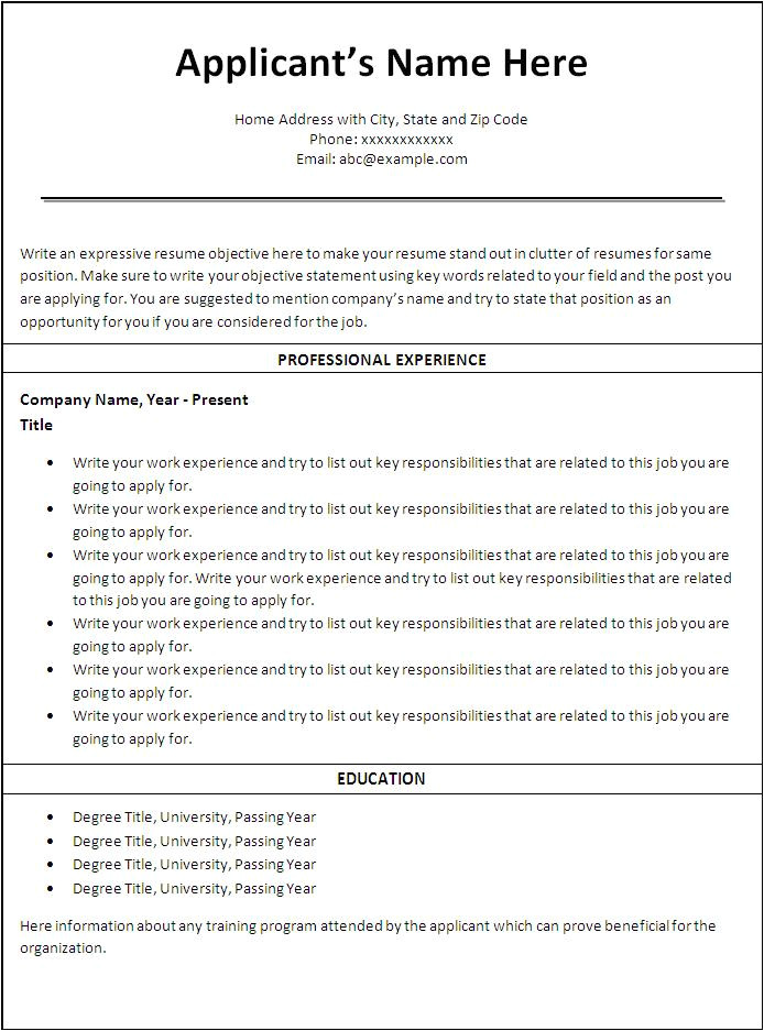 nursing resume template