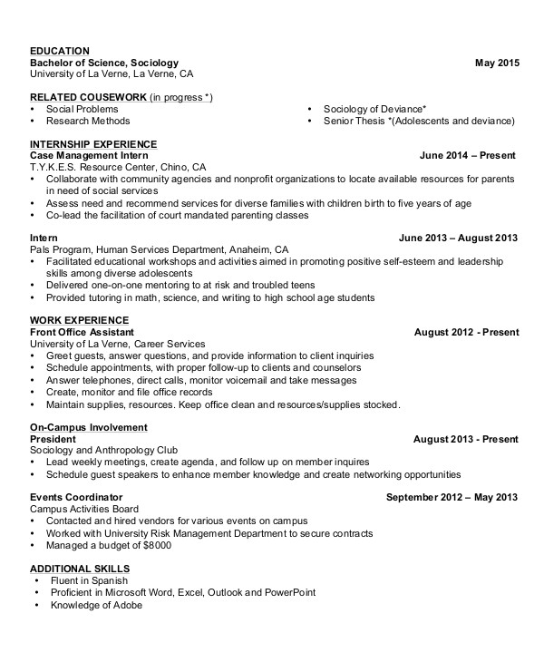 Basic Student Resume Basic Resume Samples Examples Templates 8 Documents